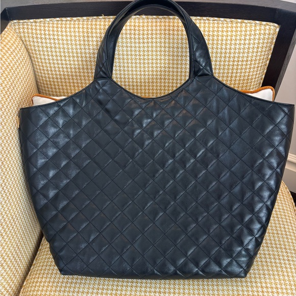 Yves Saint Laurent Icare Black Quilted Tote Bag with Pouch - Picture 3 of 4